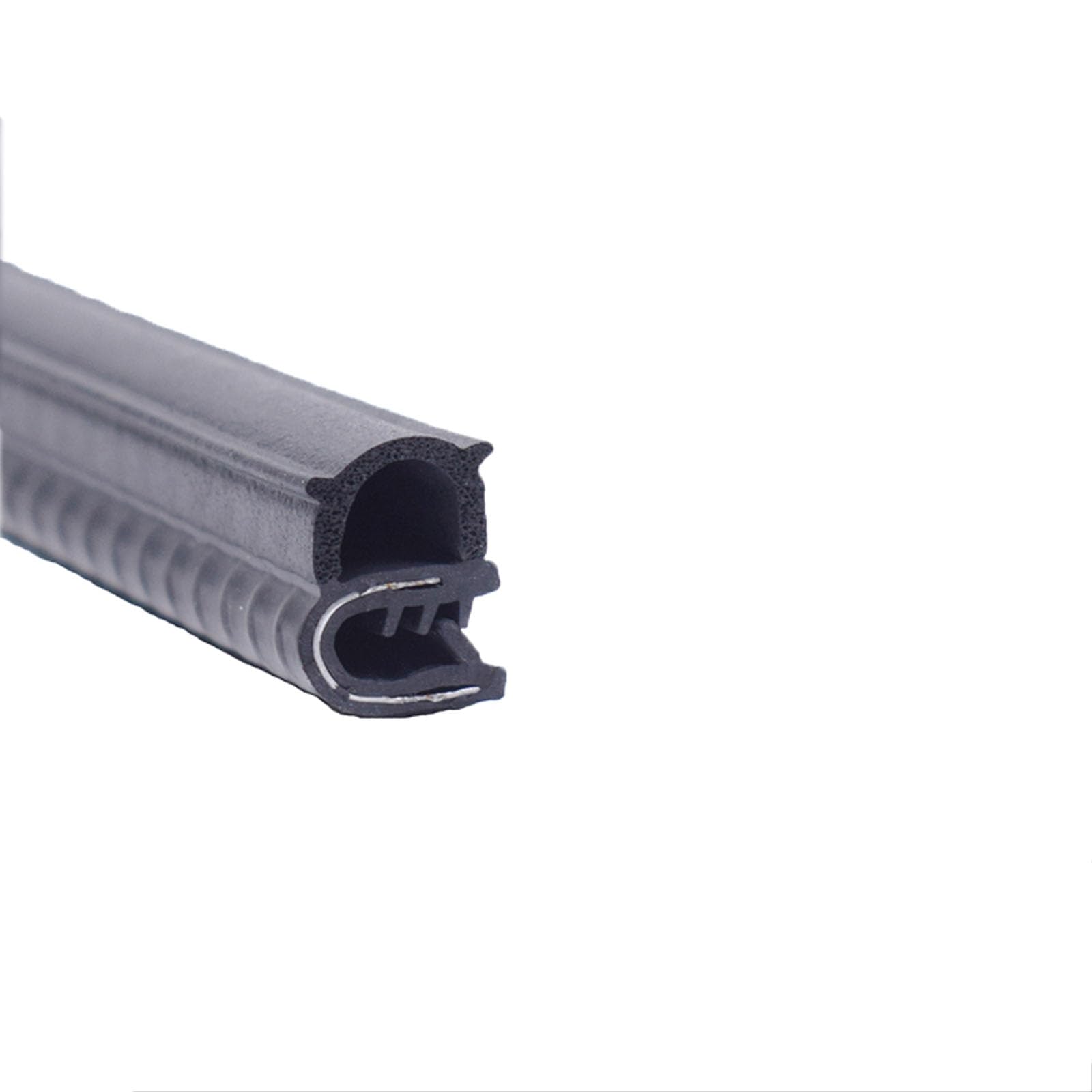 U-Gummidichtungsstreifen, 3,28 Fuß, schwarze Zierdichtung mit seitlicher Blase for Autos, Boote, LKWs und Heimanwendungen, Auto-Wetterstreifen, Höhe x Breite(17mm x 13mm) von CQCQC