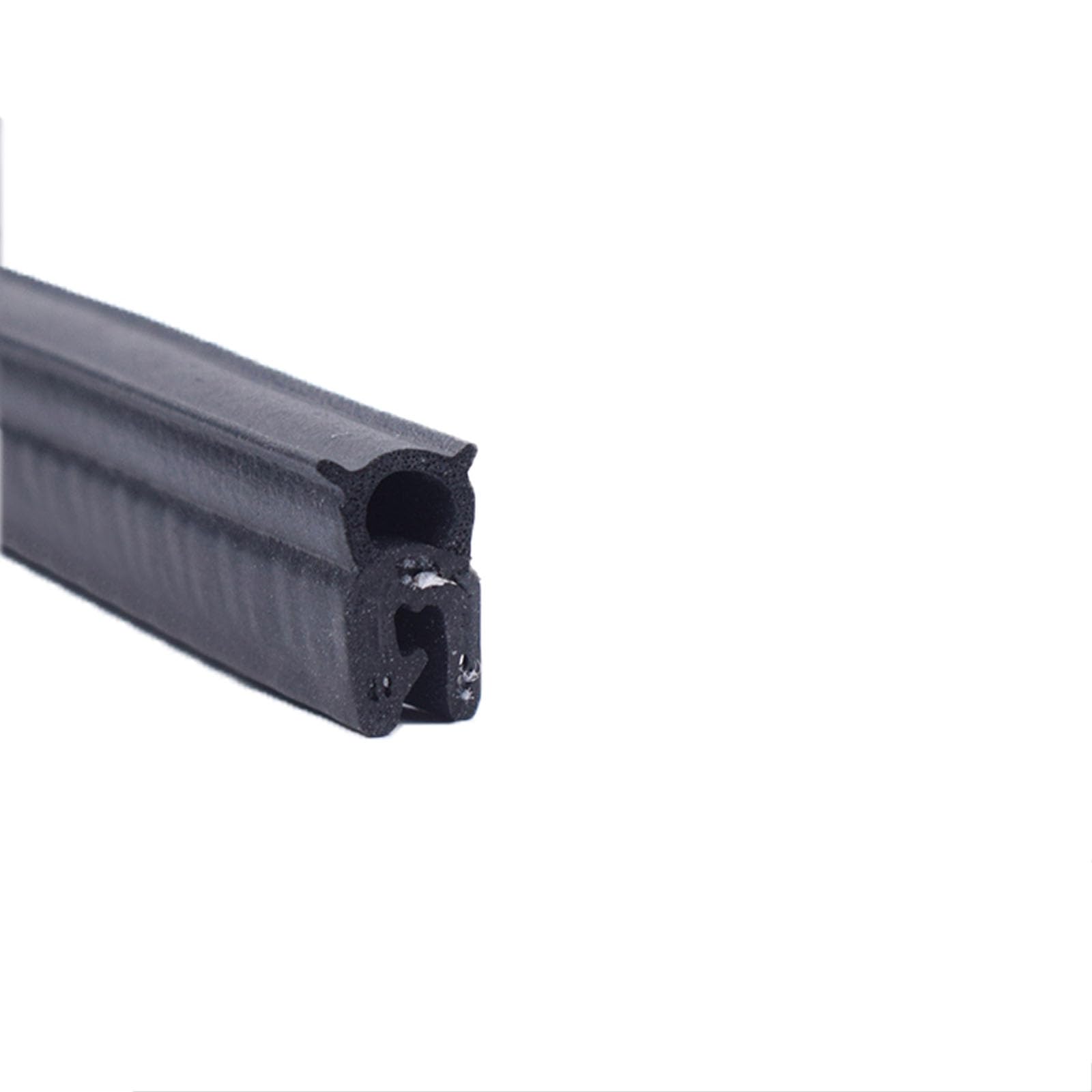 U-Gummidichtungsstreifen, 3,28 Fuß, schwarze Zierdichtung mit seitlicher Blase for Autos, Boote, LKWs und Heimanwendungen, Auto-Wetterstreifen, Höhe x Breite(17mm x 8mm) von CQCQC