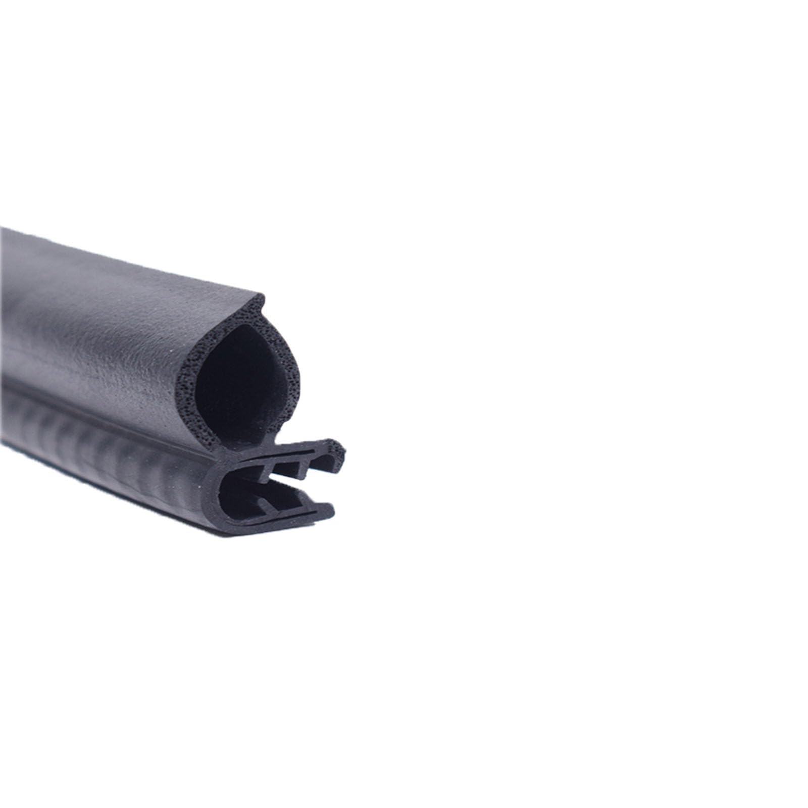 U-Gummidichtungsstreifen, 3,28 Fuß, schwarze Zierdichtung mit seitlicher Blase for Autos, Boote, LKWs und Heimanwendungen, Auto-Wetterstreifen, Höhe x Breite(25mm x 16mm) von CQCQC