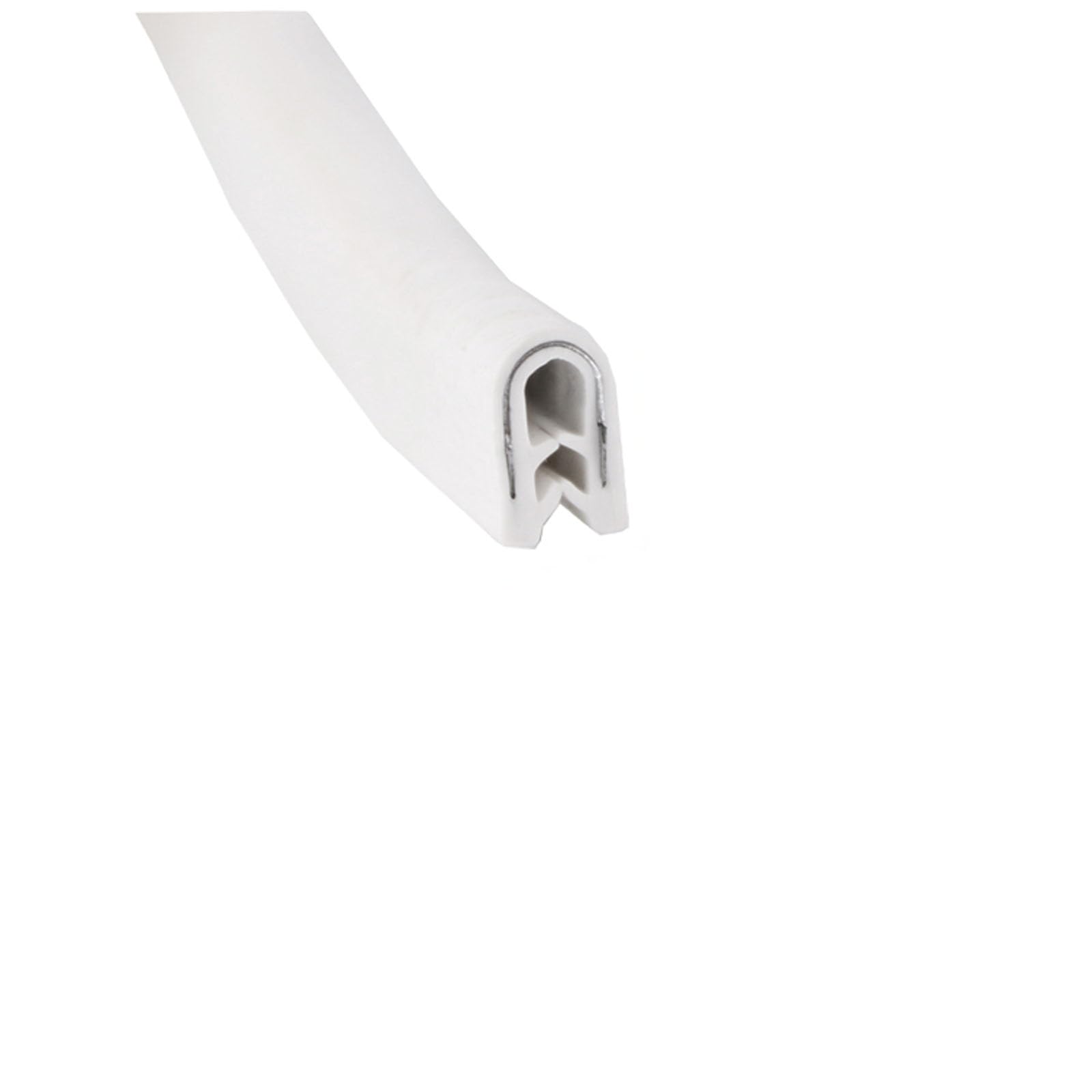 U-Kanal-Gummileiste, 2 m, passend for die Lücke zwischen Autotüren, Gummi-Wetterschutz mit Stahl, Kantenschutz for Autotüren, Höhe x Breite(White,10mm x 7mm) von CQCQC