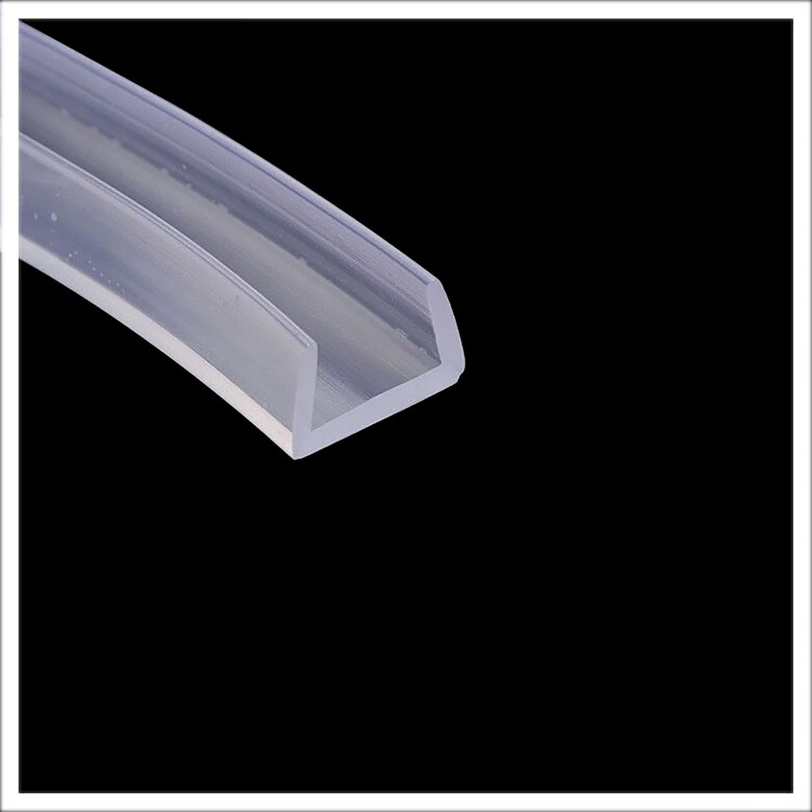 U-Kanal-Kanten-Gummi-Transparent-Dichtungsstreifen 6,56 Fuß Wetterschutz-Türkantendichtung for Autotüren zur Schalldämmung von Fenstern/Türen, Höhe x Breite(15mm x 25mm) von CQCQC