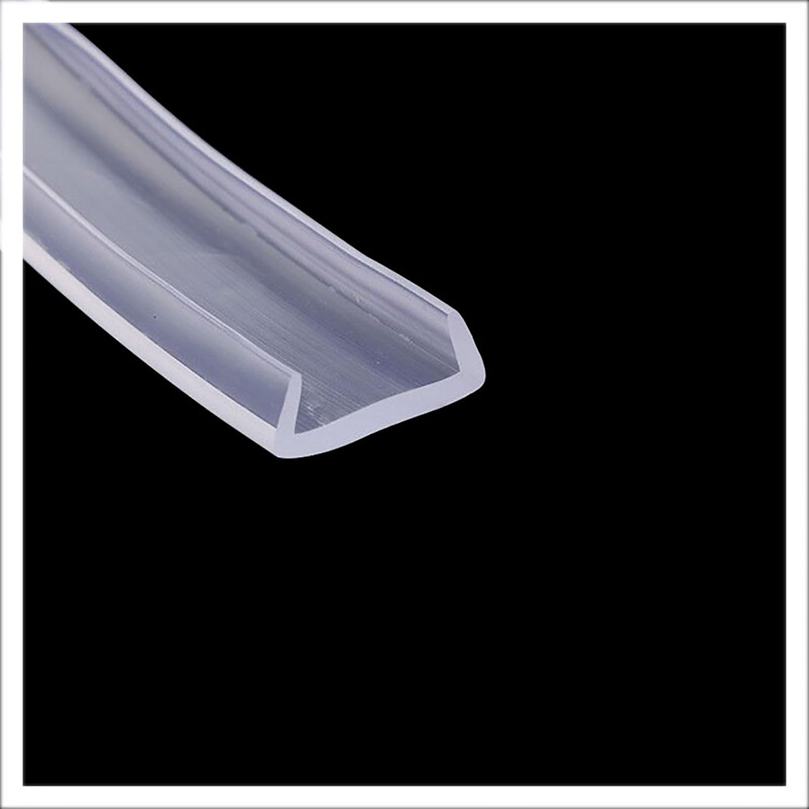 U-Kanal-Kanten-Gummi-Transparent-Dichtungsstreifen 6,56 Fuß Wetterschutz-Türkantendichtung for Autotüren zur Schalldämmung von Fenstern/Türen, Höhe x Breite(8mm x 22mm) von CQCQC
