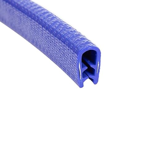 U-förmige Gummidichtung, 3,28 Fuß, schwarzer Rand, flexibler U-förmiger Dichtungsstreifen mit Metallpassspalt for Autotüren, Luken und Glasstahlplatten, Höhe x Breite(Blue,17mm x 10mm) von CQCQC