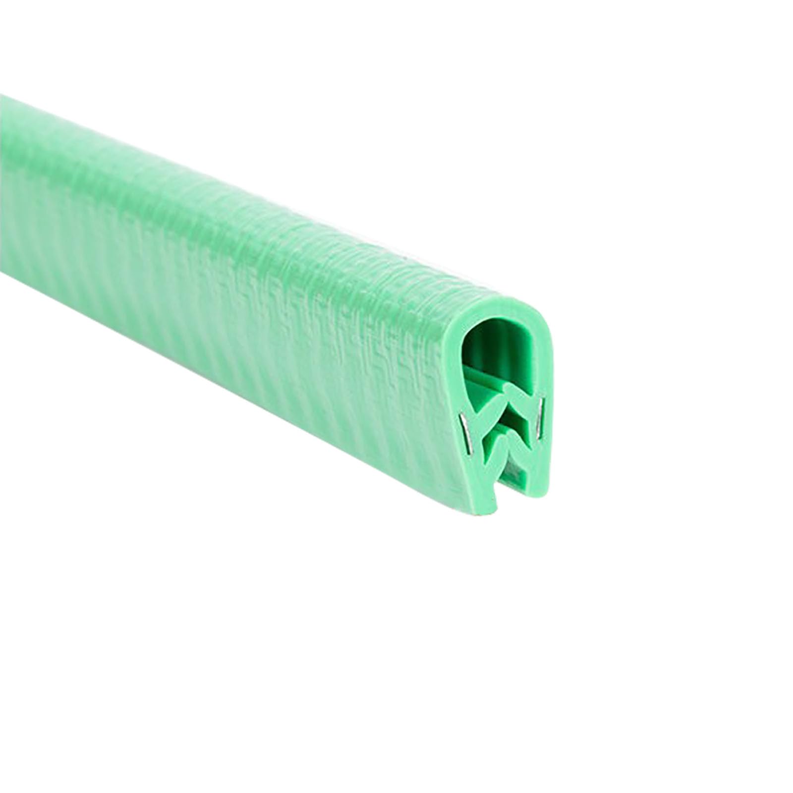 U-förmige Gummidichtung, 3,28 Fuß, schwarzer Rand, flexibler U-förmiger Dichtungsstreifen mit Metallpassspalt for Autotüren, Luken und Glasstahlplatten, Höhe x Breite(Green,17mm x 10mm) von CQCQC