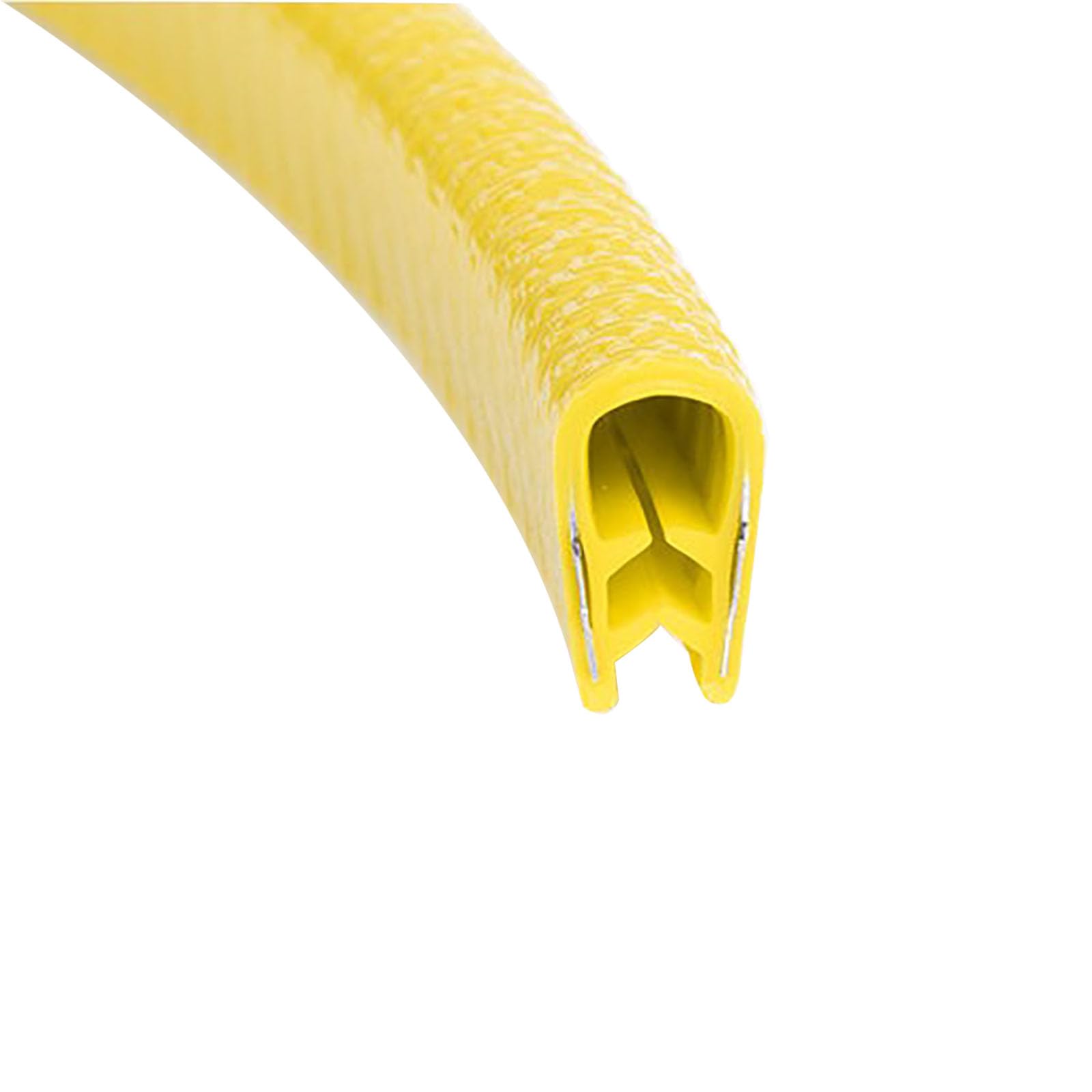 U-förmige Gummidichtung, 3,28 Fuß, schwarzer Rand, flexibler U-förmiger Dichtungsstreifen mit Metallpassspalt for Autotüren, Luken und Glasstahlplatten, Höhe x Breite(Yellow,15mm x 9mm) von CQCQC
