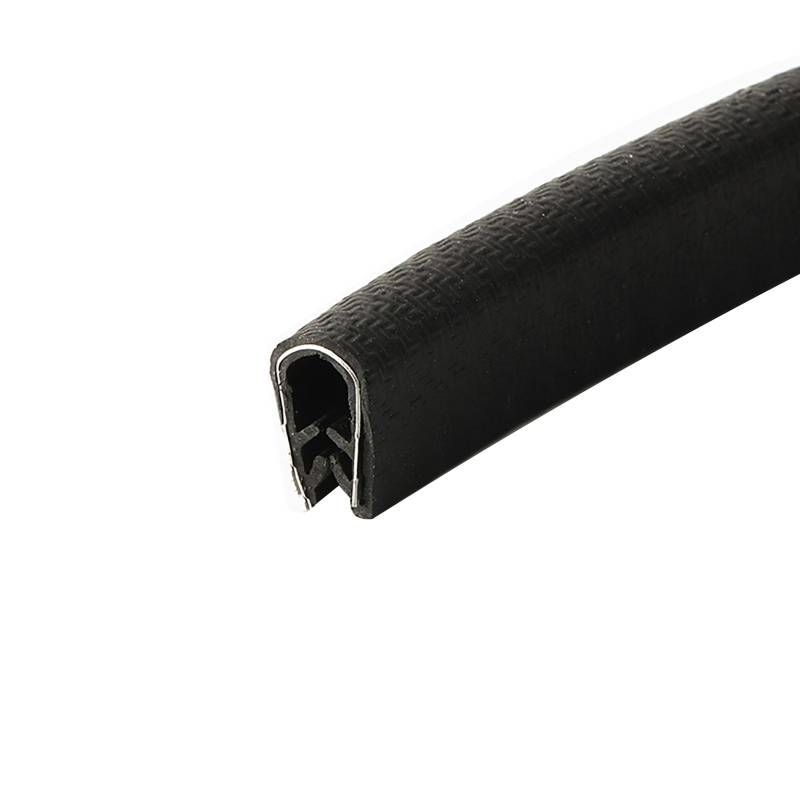U-förmige Gummidichtungsleiste, 3,28 Fuß, schwarzer Rand mit Metallpassspalt for Paneele, Autotüren, Stahlplatten, Luken, Höhe x Breite(15mm x 9mm) von CQCQC