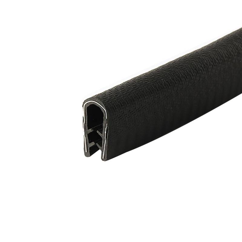 U-förmige Gummidichtungsleiste, 3,28 Fuß, schwarzer Rand mit Metallpassspalt for Paneele, Autotüren, Stahlplatten, Luken, Höhe x Breite(19mm x13mm) von CQCQC
