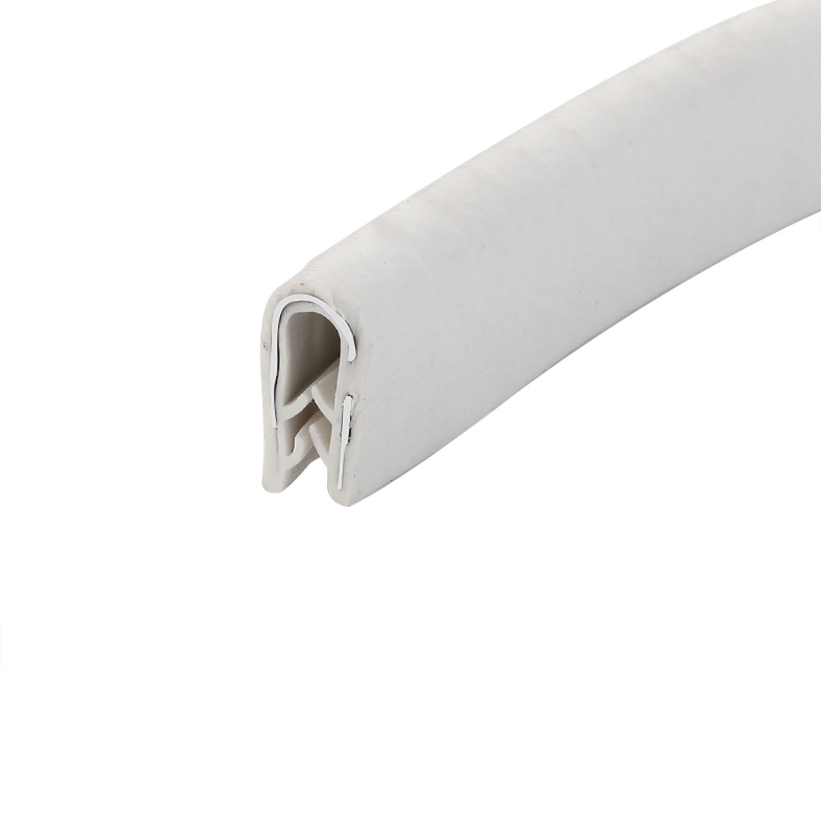 U-förmige Gummikantenleiste, 3,28 Fuß, Autotürdichtung, Schutzfolie, Kantenstreifen, Wetterschutz, starker Halt for Auto-Metallkanten, Boot, Höhe x Breite(White,13mm x 7mm) von CQCQC