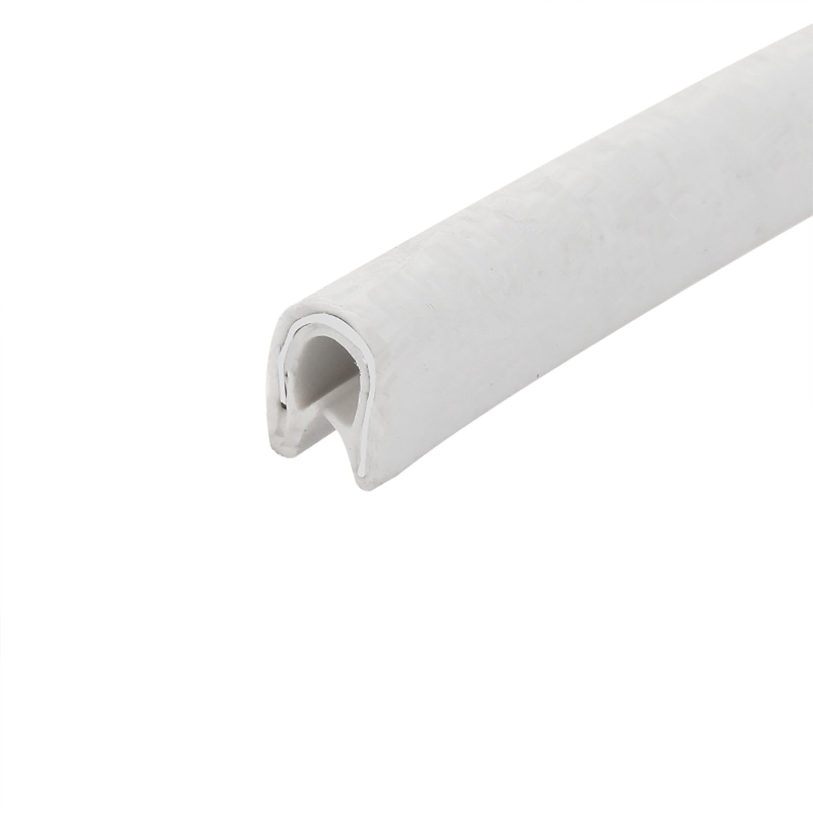 U-förmige Gummikantenleiste, 3,28 Fuß, Autotürdichtung, Schutzfolie, Kantenstreifen, Wetterschutz, starker Halt for Auto-Metallkanten, Boot, Höhe x Breite(White,8mm x 6mm) von CQCQC