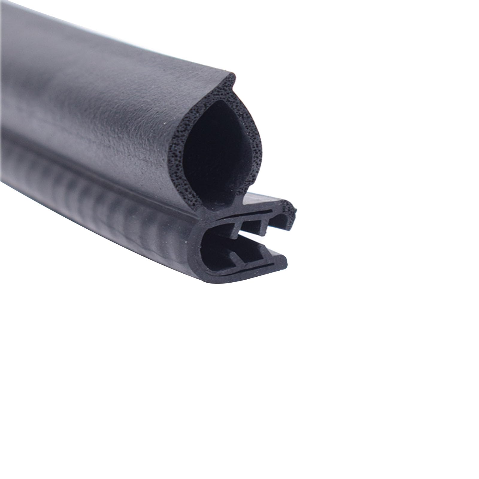 U-förmige seitliche Blasengummidichtung, 3,28 Fuß, schwarz, wetterfest und langlebig, einfache Installation, ideal for Türen, Fenster und mehr, Höhe x Breite(25mm x 16mm) von CQCQC
