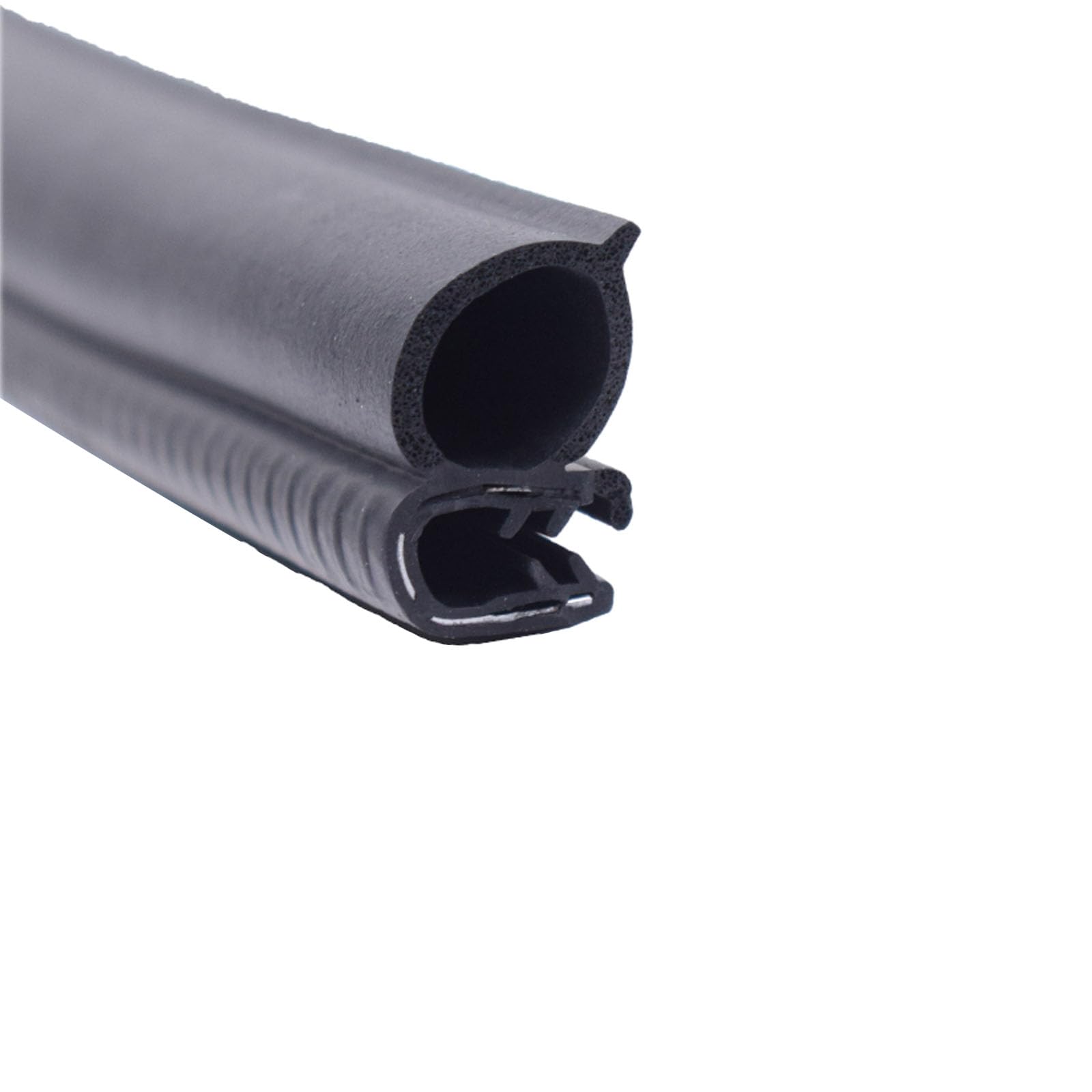 U-förmige seitliche Blasengummidichtung, 3,28 Fuß, schwarz, wetterfest und langlebig, einfache Installation, ideal for Türen, Fenster und mehr, Höhe x Breite(25mm x 18mm) von CQCQC