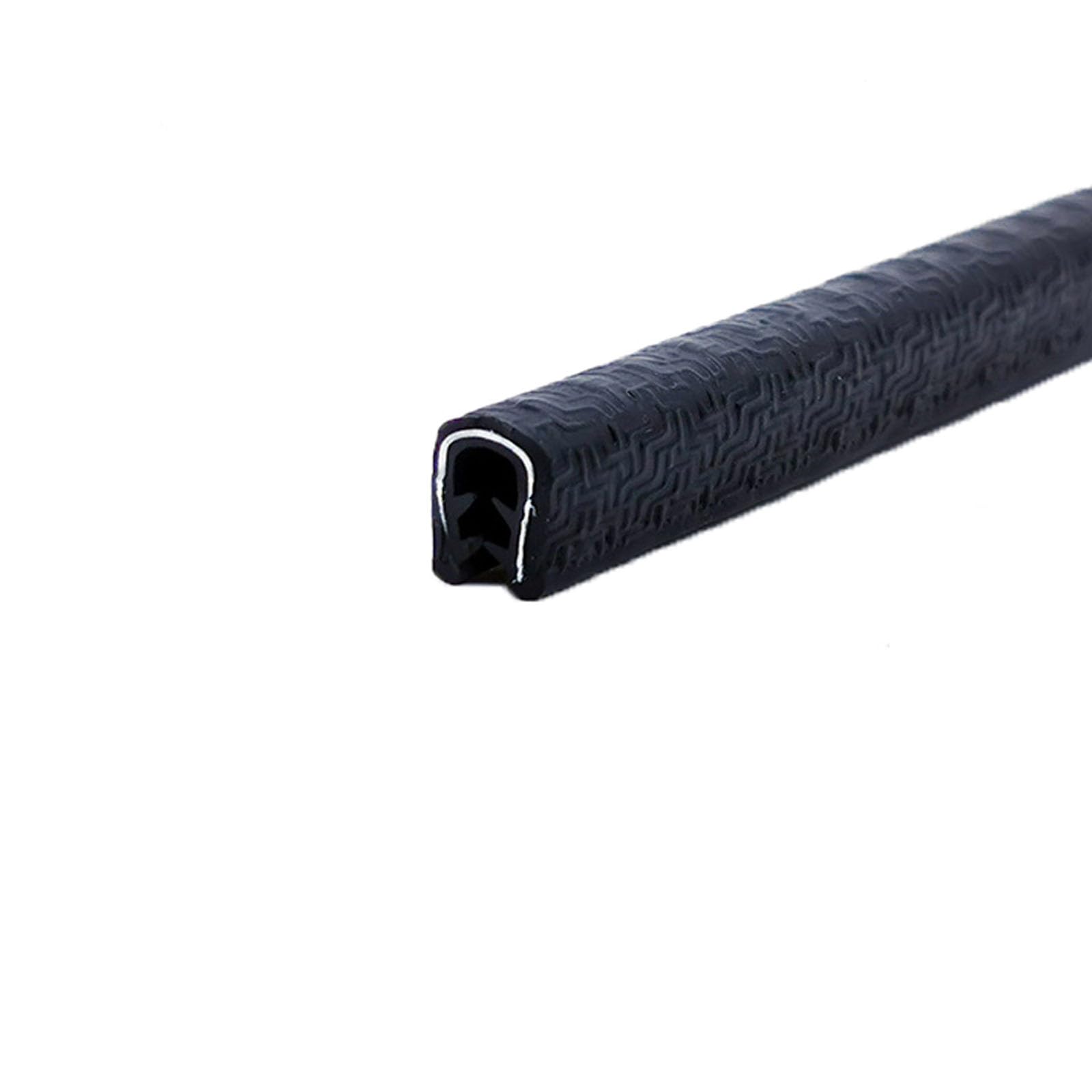 U-förmiger Dichtungskantenstreifen, schwarz, 3,28 Fuß, mit Metallpassspalt, stark, aber flexibel, for LKW-Tür- und Heimanwendungen, einfach zu installieren, Höhe x Breite(10mm x 7mm) von CQCQC
