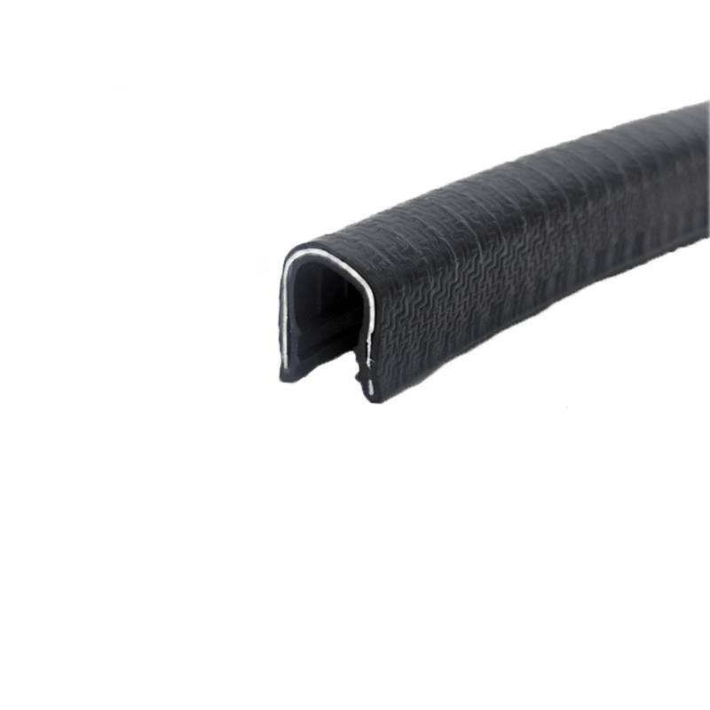 U-förmiger Dichtungskantenstreifen, schwarz, 3,28 Fuß, mit Metallpassspalt, stark, aber flexibel, for LKW-Tür- und Heimanwendungen, einfach zu installieren, Höhe x Breite(15mm x 12mm) von CQCQC