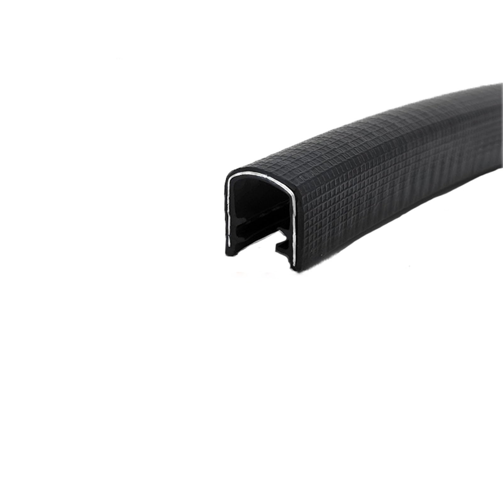U-förmiger Dichtungskantenstreifen, schwarz, 3,28 Fuß, mit Metallpassspalt, stark, aber flexibel, for LKW-Tür- und Heimanwendungen, einfach zu installieren, Höhe x Breite(18mm x 16mm) von CQCQC