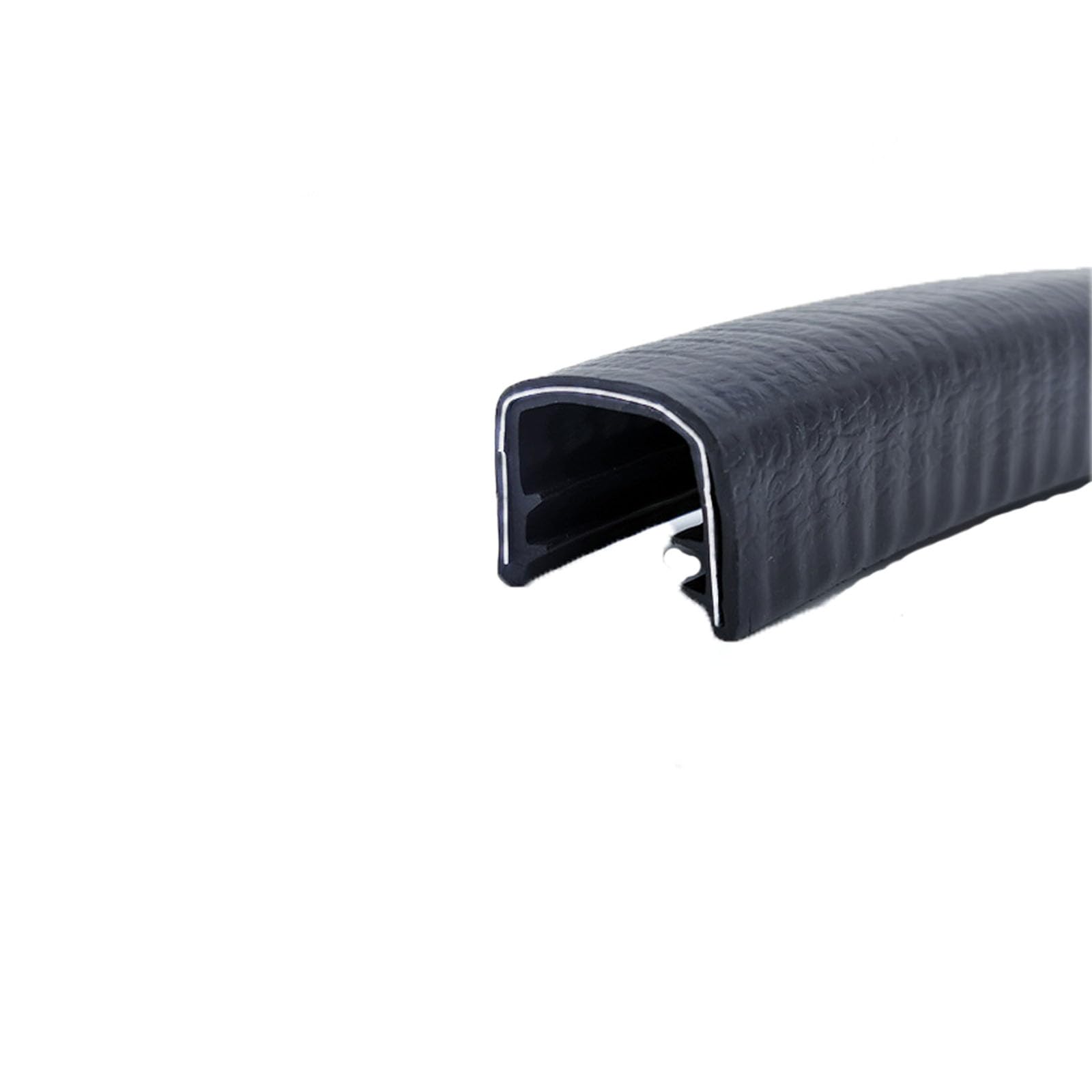U-förmiger Dichtungskantenstreifen, schwarz, 3,28 Fuß, mit Metallpassspalt, stark, aber flexibel, for LKW-Tür- und Heimanwendungen, einfach zu installieren, Höhe x Breite(24mm x 31mm) von CQCQC
