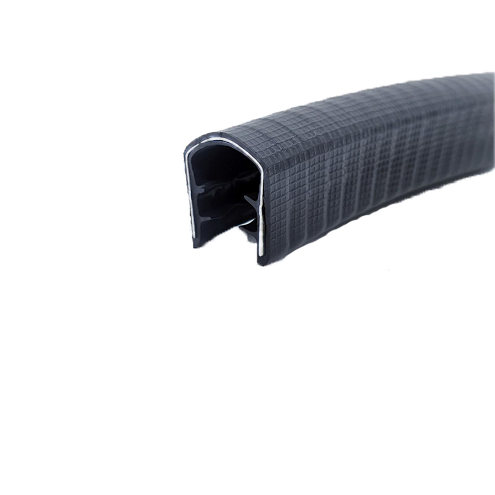 U-förmiger Dichtungskantenstreifen, schwarz, 3,28 Fuß, mit Metallpassspalt, stark, aber flexibel, for LKW-Tür- und Heimanwendungen, einfach zu installieren, Höhe x Breite(26mm x 17mm) von CQCQC