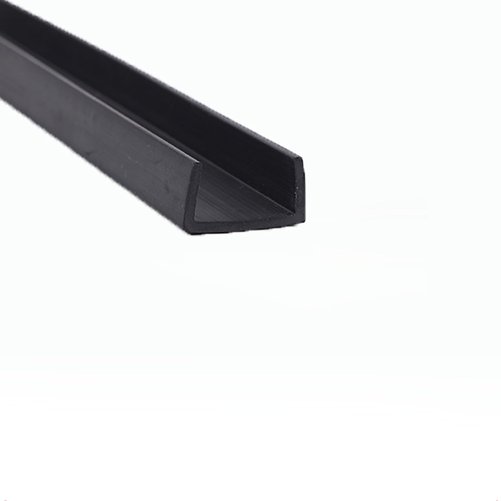 U-förmiger Dichtungsstreifen, flache Unterseite, 3,28 Fuß, schwarzer Kantenschutz for scharfe/raue Oberflächen, einfach zu installieren, for Autos, Boote, Maschinen, Breite x Höhe(15mm x 25mm) von CQCQC