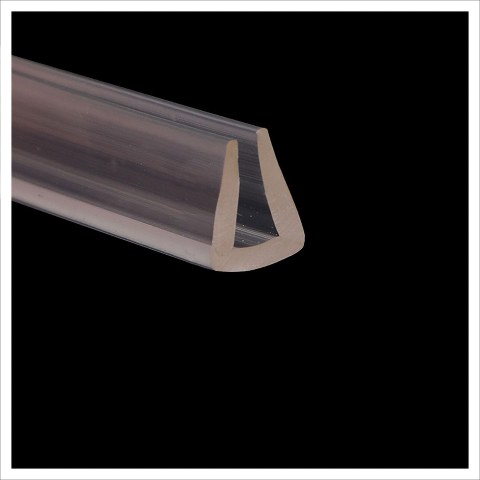 U-förmiger Gummi-Kantenstreifen, 3,28 Fuß, transparenter Gummi-Kantenstreifen, Kantenschutz, Kantenstreifen, geeignet for die Autotürdichtung, Höhe x Breite(13mm x 7mm) von CQCQC