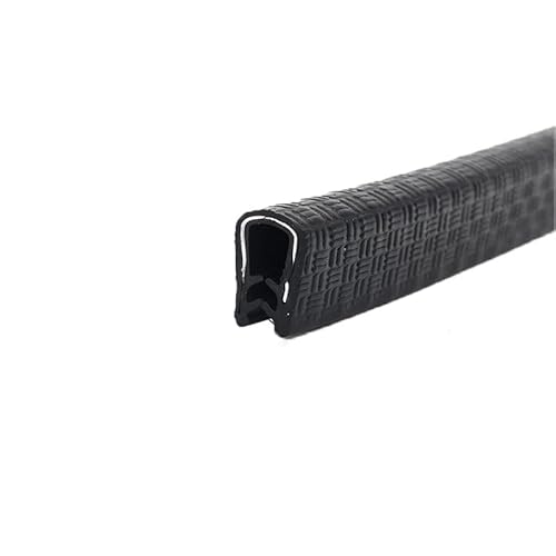 U-förmiger Gummidichtungsstreifen, 3,28 Fuß, flexibler U-förmiger Dichtungsstreifen for scharfe und raue Oberflächen, Autos, LKWs, Boote, Höhe x Breite(Black) von CQCQC