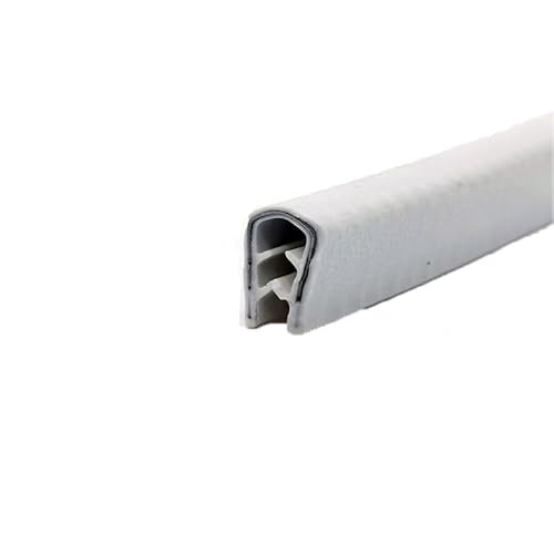 U-förmiger Gummidichtungsstreifen, 3,28 Fuß, flexibler U-förmiger Dichtungsstreifen for scharfe und raue Oberflächen, Autos, LKWs, Boote, Höhe x Breite(White) von CQCQC