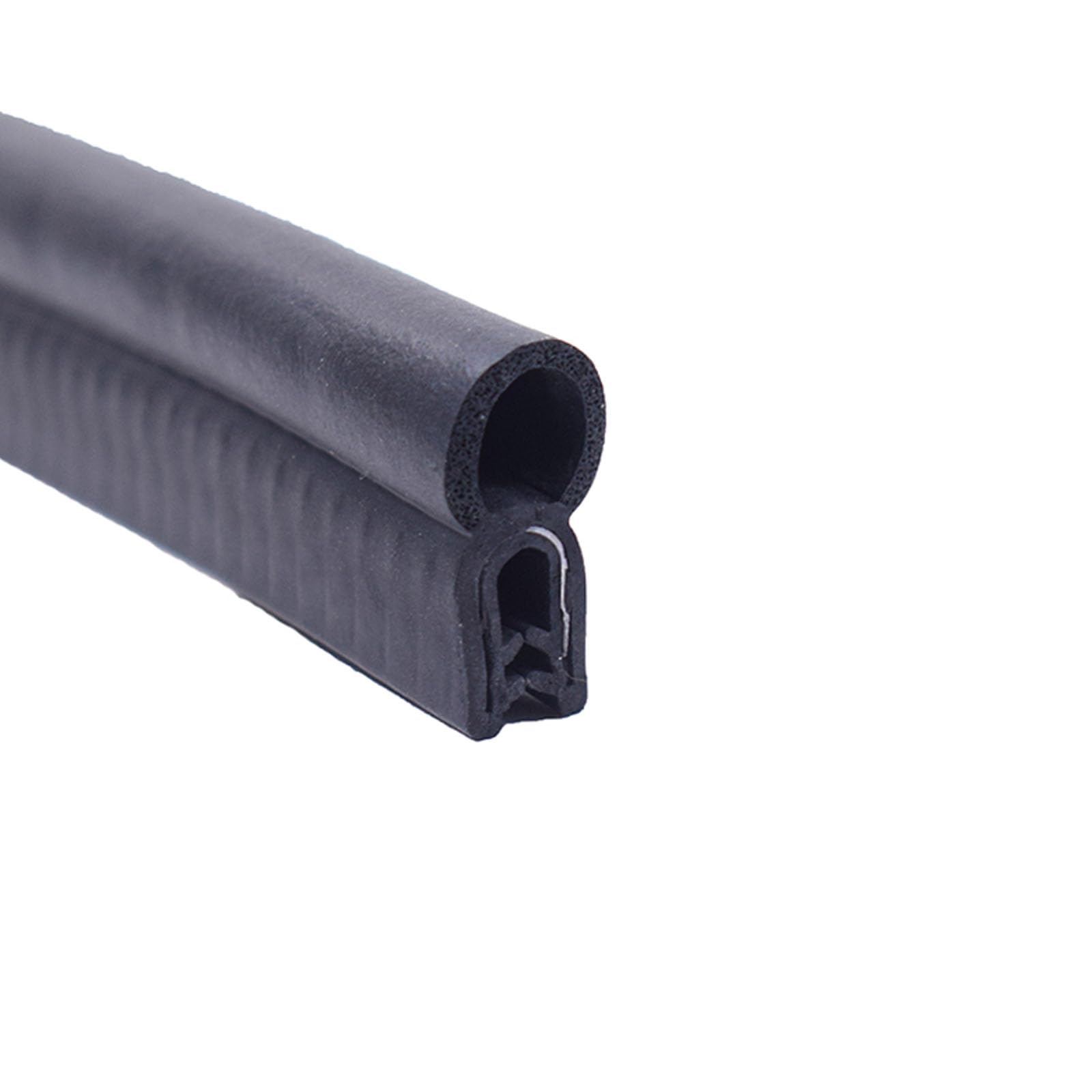 U-förmiger Gummidichtungsstreifen mit Noppen oben, 3,28 Fuß, schwarze Autotürdichtung for Autos, Boote, LKWs, Höhe x Breite(23mm x 11mm) von CQCQC