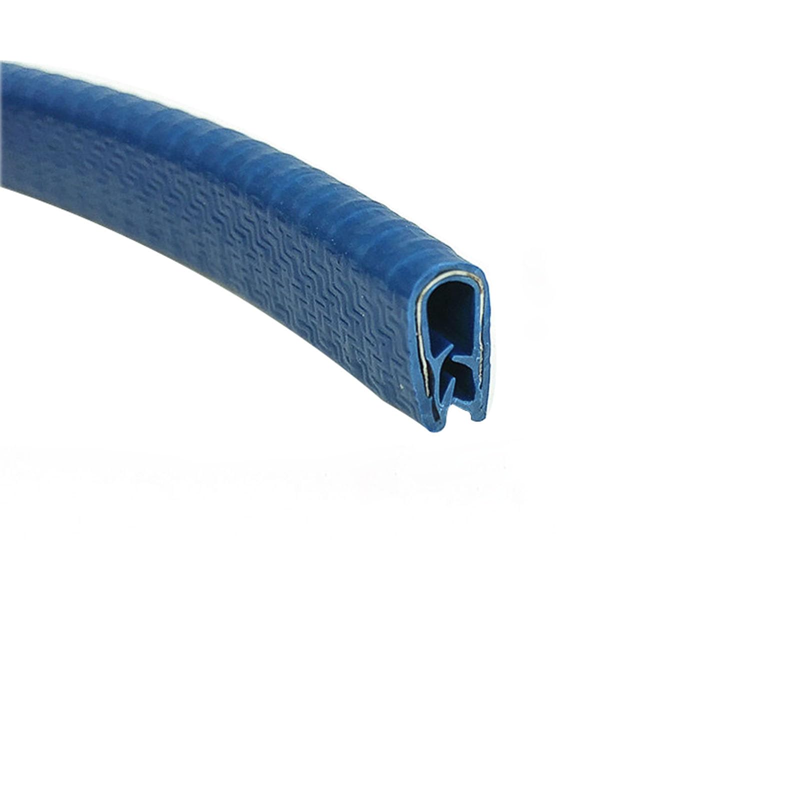 U-förmiger Gummikantenstreifen, 3,28 Fuß, flexibler U-förmiger Dichtungsstreifen mit Metallpassspalt for scharfe und raue Oberflächen, LKWs, Boote, Höhe x Breite(Blue,13mm x 7mm) von CQCQC