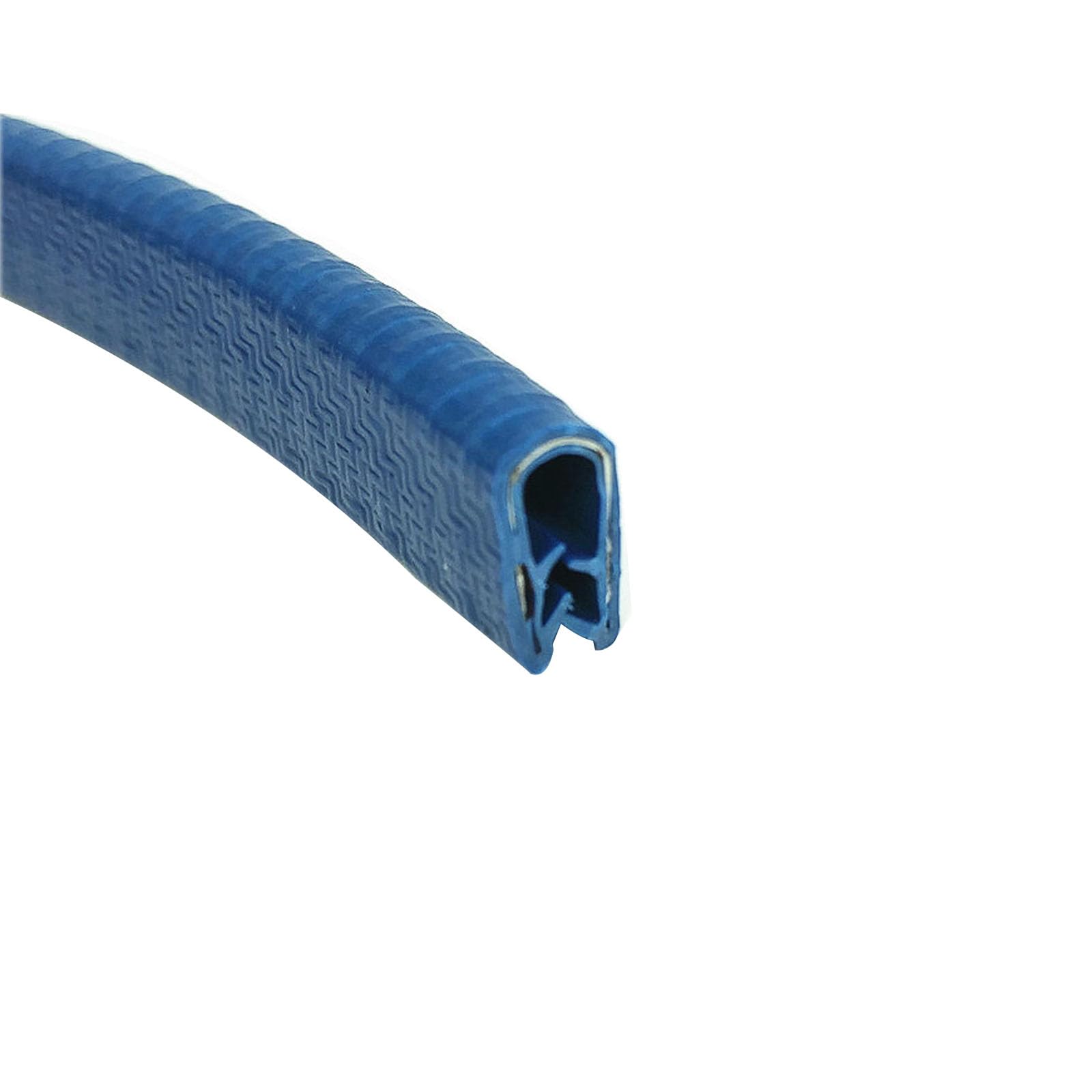 U-förmiger Gummikantenstreifen, 3,28 Fuß, flexibler U-förmiger Dichtungsstreifen mit Metallpassspalt for scharfe und raue Oberflächen, LKWs, Boote, Höhe x Breite(Blue,15mm x 8mm) von CQCQC
