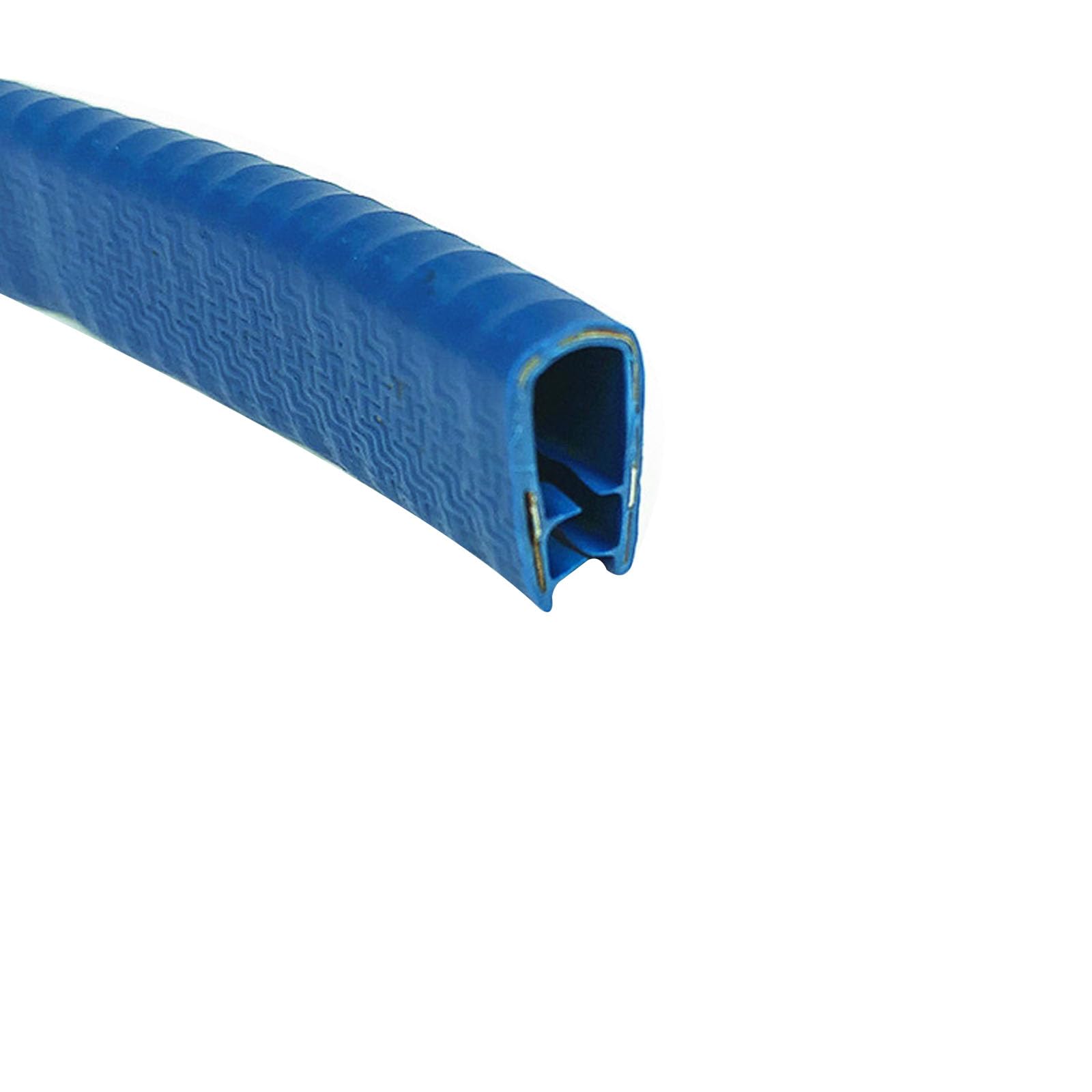 U-förmiger Gummikantenstreifen, 3,28 Fuß, flexibler U-förmiger Dichtungsstreifen mit Metallpassspalt for scharfe und raue Oberflächen, LKWs, Boote, Höhe x Breite(Blue,17mm x 9mm) von CQCQC