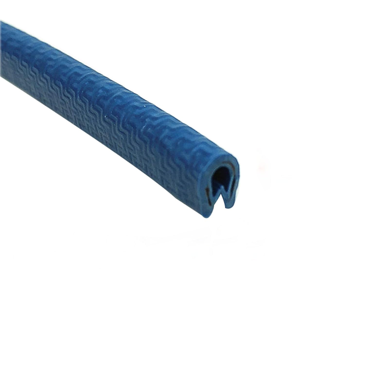 U-förmiger Gummikantenstreifen, 3,28 Fuß, flexibler U-förmiger Dichtungsstreifen mit Metallpassspalt for scharfe und raue Oberflächen, LKWs, Boote, Höhe x Breite(Blue,8mm x 6mm) von CQCQC