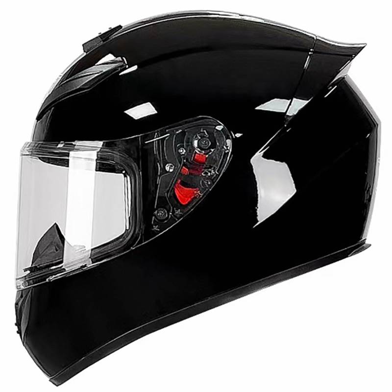 Integralhelm Für Damen Und Herren, Racing Style Motorradhelm ECE Zertifiziert, Integralhelm Mit Sonnenblende Aerodynamischem Spoiler B,L(59-60CM) von CQHZCL