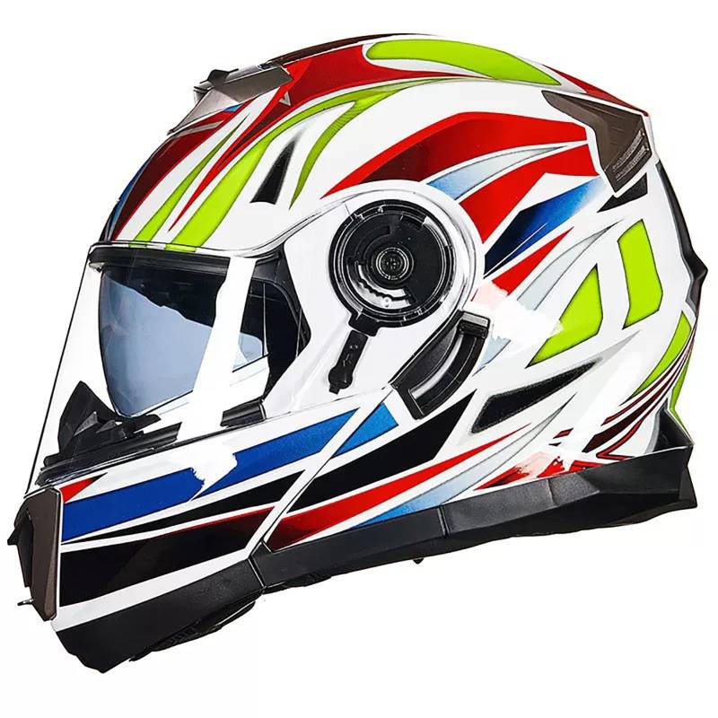 Integralhelm Für Motorradfahrer Tourenhelm Klapphelm Motorradhelm Sturzhelm Für Den Stadtverkehr Hält Im Winter Warm Und Im Sommer Kühl K,XL(61-62CM) von CQHZCL