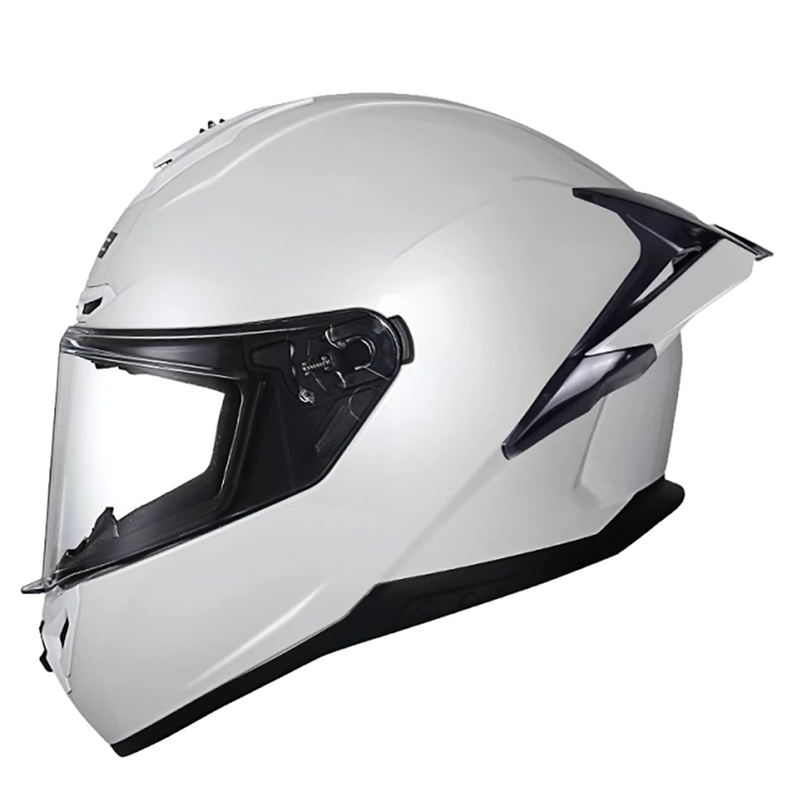 Integralhelm Mit Sonnenblende, Racing Style Motorrad Helm Mit Aerodynamischem Spoiler, Motorradhelm Full-Face Helme Für Damen Und Herren, ECE Zertifiziert C,S(52-53CM) von CQHZCL