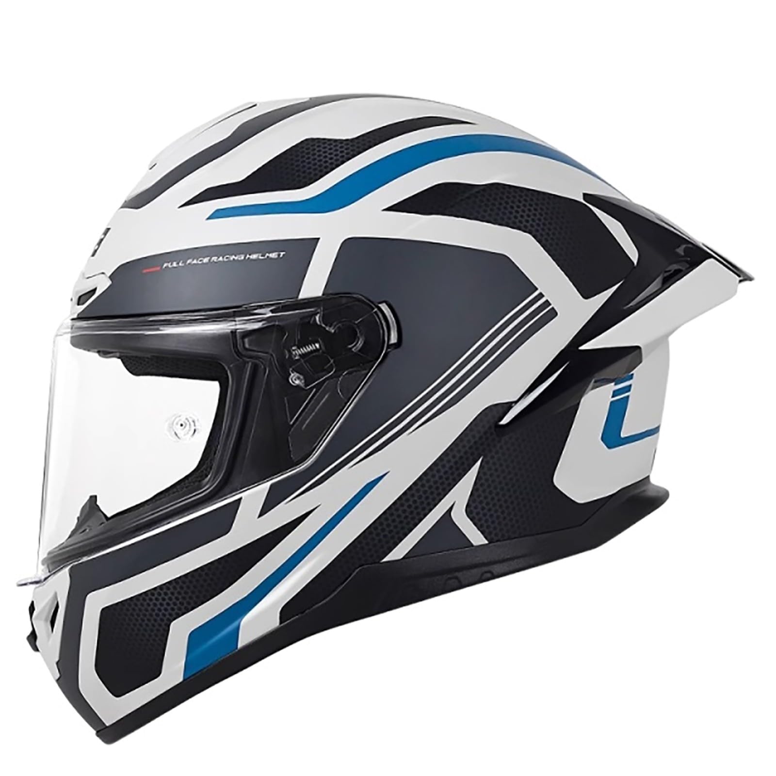 Integralhelm Mit Sonnenblende, Racing Style Motorrad Helm Mit Aerodynamischem Spoiler, Motorradhelm Full-Face Helme Für Damen Und Herren, ECE Zertifiziert I,S(52-53CM) von CQHZCL