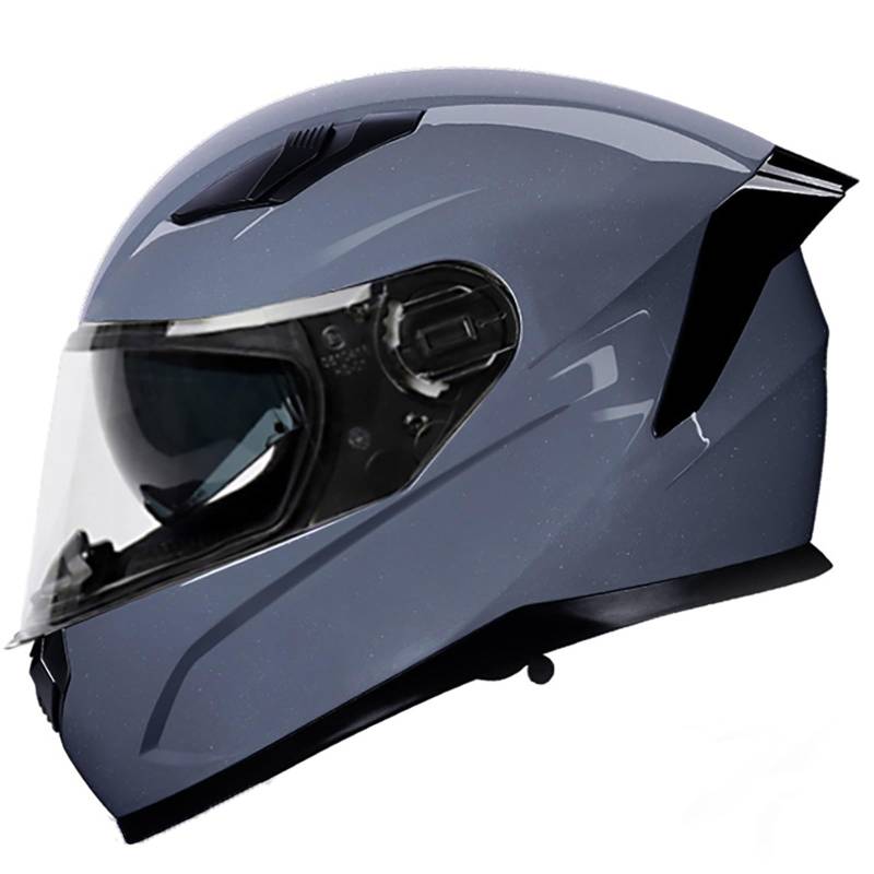 Motorradhelm Integralhelm Rapid Street Helm Motorrad Racing Sports Crash Helm Four Seasons New Street Touring Motorradhelm A,M(52-53CM) von CQHZCL