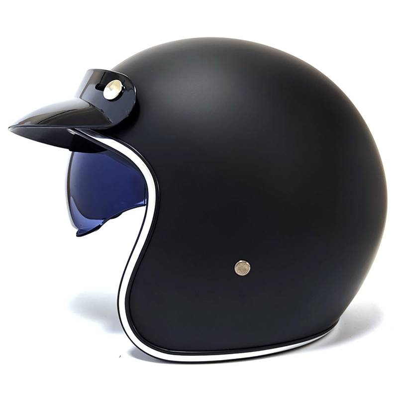 Offener Motorradhelm Moped-Straßen-Motorrad-Rollerhelm Für Das Pendeln In Der Stadt 3/4-Helm Mit Visier Sturzhelm Für Erwachsene Männer Und Frauen A,M(55-56CM) von CQHZCL
