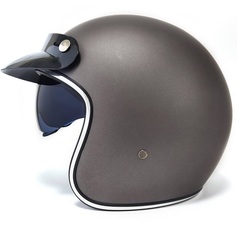 Offener Motorradhelm Moped-Straßen-Motorrad-Rollerhelm Für Das Pendeln In Der Stadt 3/4-Helm Mit Visier Sturzhelm Für Erwachsene Männer Und Frauen E,XXL(61-62CM) von CQHZCL