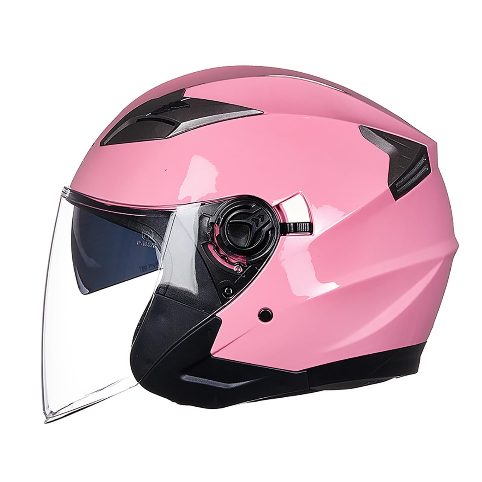 Roller Helm, Mopedhelm, Jethelm Mit Visier, Atmungsaktiv Mopedhelm Für Herren Damen, Offener Sturzhelm, 3/4-Helme ECE Zertifiziert G,L(59-60CM) von CQHZCL