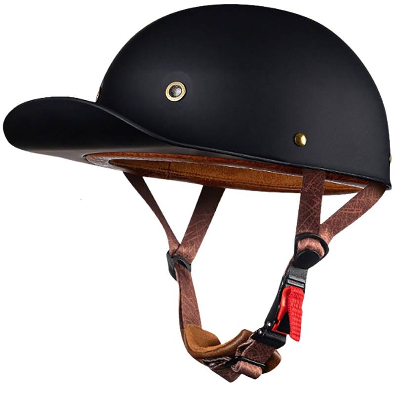 Sommerhelme Baseballkappe ECE-Geprüfter Halbschalenhelm Für Erwachsene Männer Und Frauen Wasserdichter Und Belüfteter Motorradhelm Für Den Straßengebrauch Offener Motorradhelm B,XXL(63-64CM) von CQHZCL