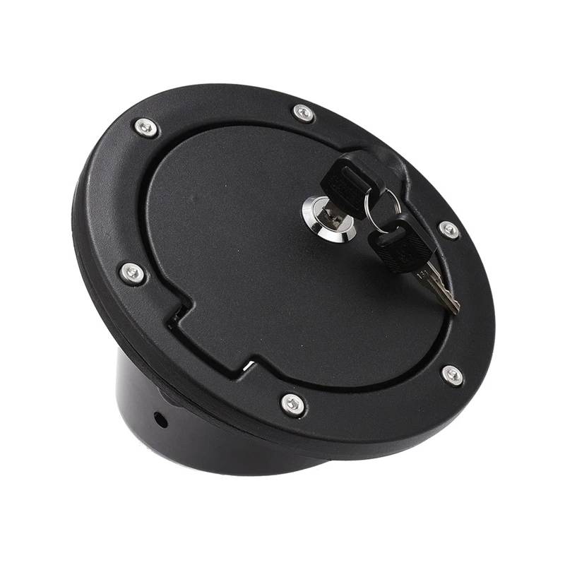 Auto Kraftstofftankdecke Linie ABS-Tankdeckel, passend für Jeep Wrangler JK 2006–2017, Tankdeckel, Zubehör mit Schloss von CQJJXKYC