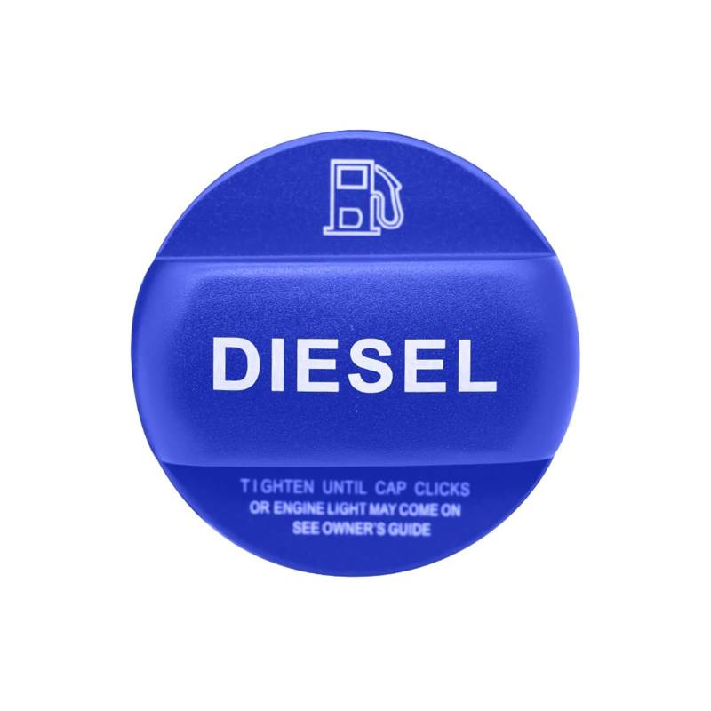 Auto Kraftstofftankdecke Linie Aluminium-Benzin-Diesel-Tankdeckel, Dekorationsabdeckung, passend für Golf 7 7.5 Golf 8 MK7 MK8 2015–2021(Diesel blue) von CQJJXKYC