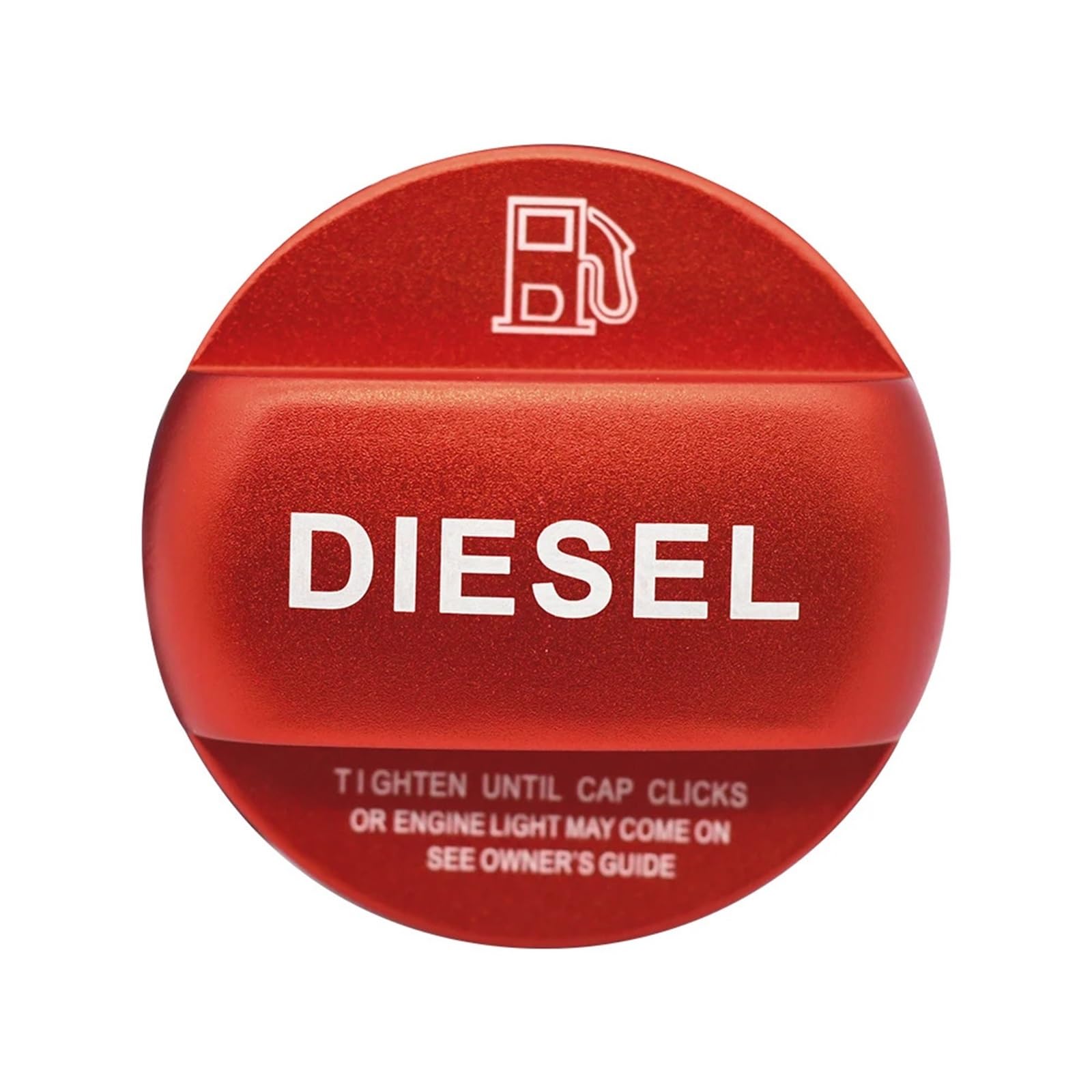 Auto Kraftstofftankdecke Linie Aluminium-Benzin-Diesel-Tankdeckel, Dekorationsabdeckung, passend für Golf 7 7.5 Golf 8 MK7 MK8 2015–2021(Diesel red) von CQJJXKYC