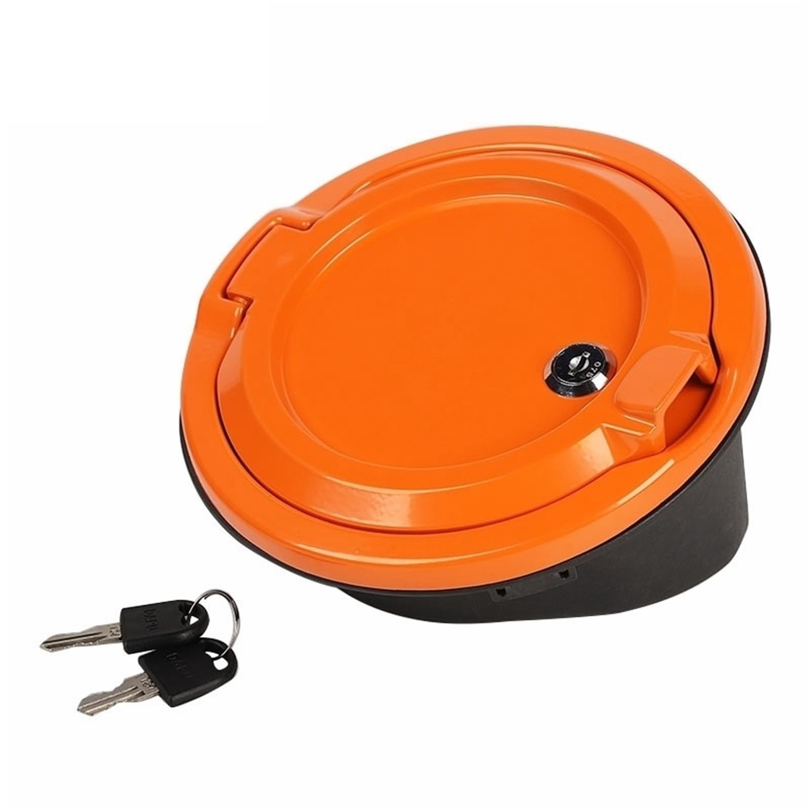 Auto Kraftstofftankdecke Linie Auto-Tankdeckel, Tankdeckel, passend für Jeep Wrangler JL 2018–2024, Außenzubehör(Orange with lock) von CQJJXKYC