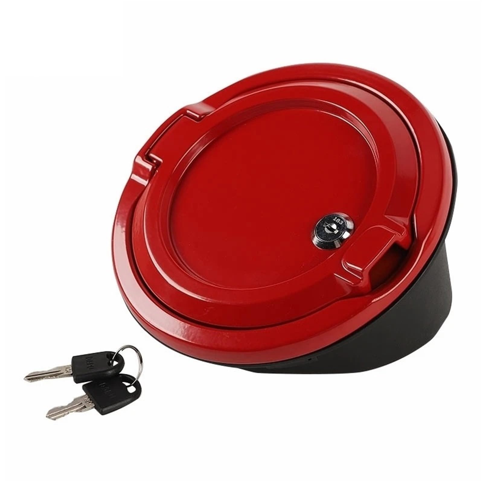 Auto Kraftstofftankdecke Linie Auto-Tankdeckel, Tankdeckel, passend für Jeep Wrangler JL 2018–2024, Außenzubehör(Red with lock) von CQJJXKYC