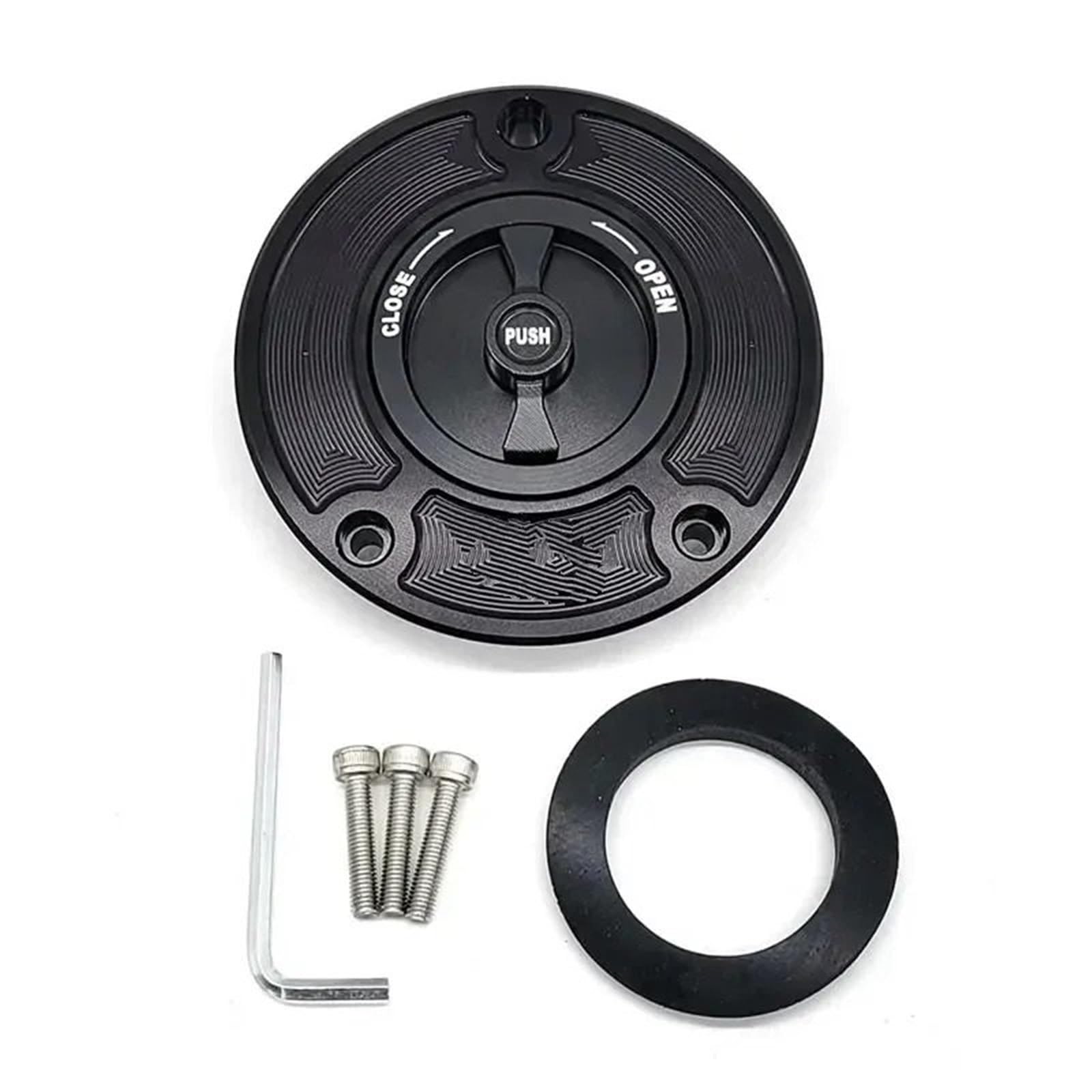 Auto Kraftstofftankdecke Linie Gas Tankdeckel Fit Für Suzuki GSXR600 GSXR750 2004-2020 GSXR GSXR1000 K4 K5 K6 K7 K8 K9 L1/L2 2010-2020(Black and Black) von CQJJXKYC