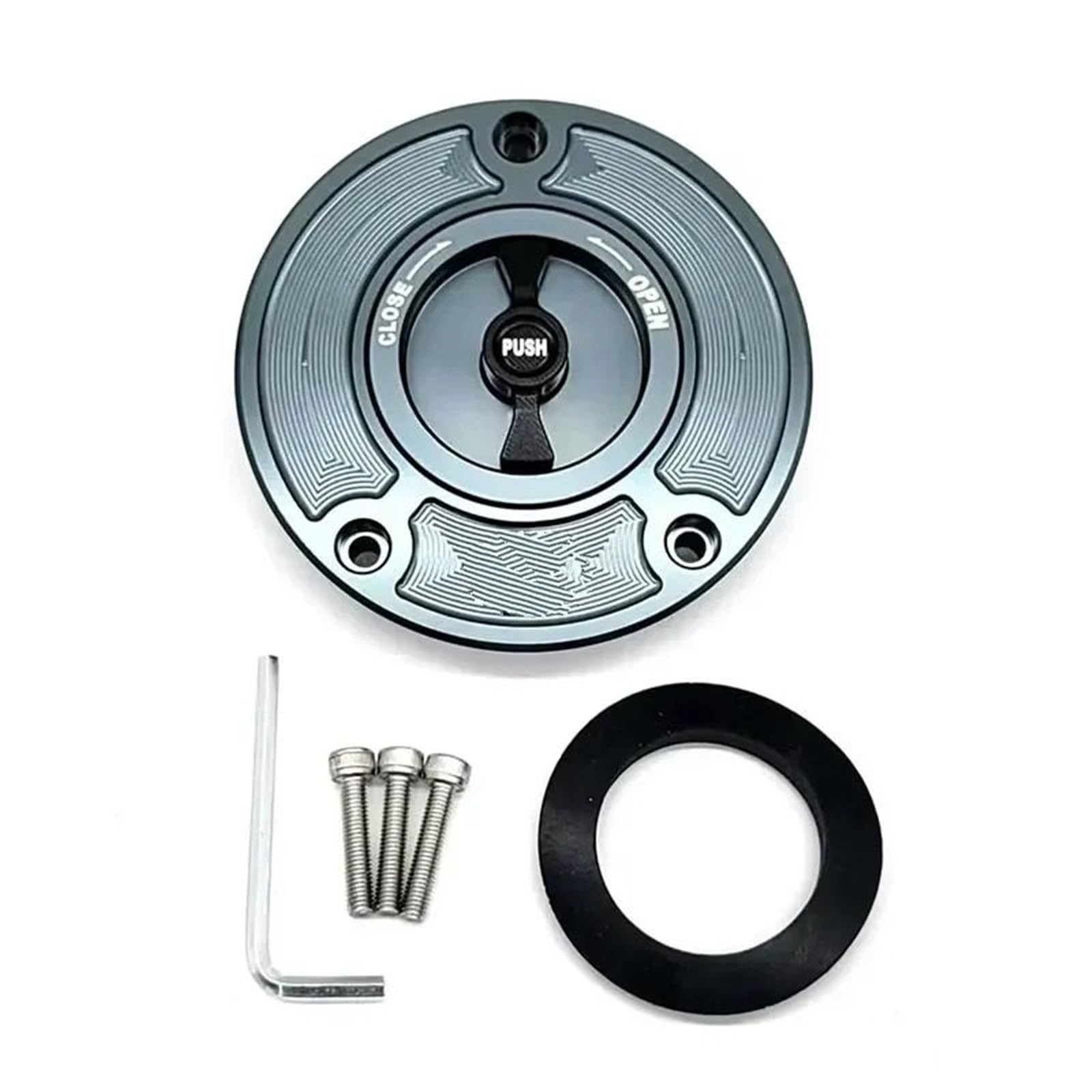 Auto Kraftstofftankdecke Linie Gas Tankdeckel Fit Für Suzuki GSXR600 GSXR750 2004-2020 GSXR GSXR1000 K4 K5 K6 K7 K8 K9 L1/L2 2010-2020(Gray and Black) von CQJJXKYC