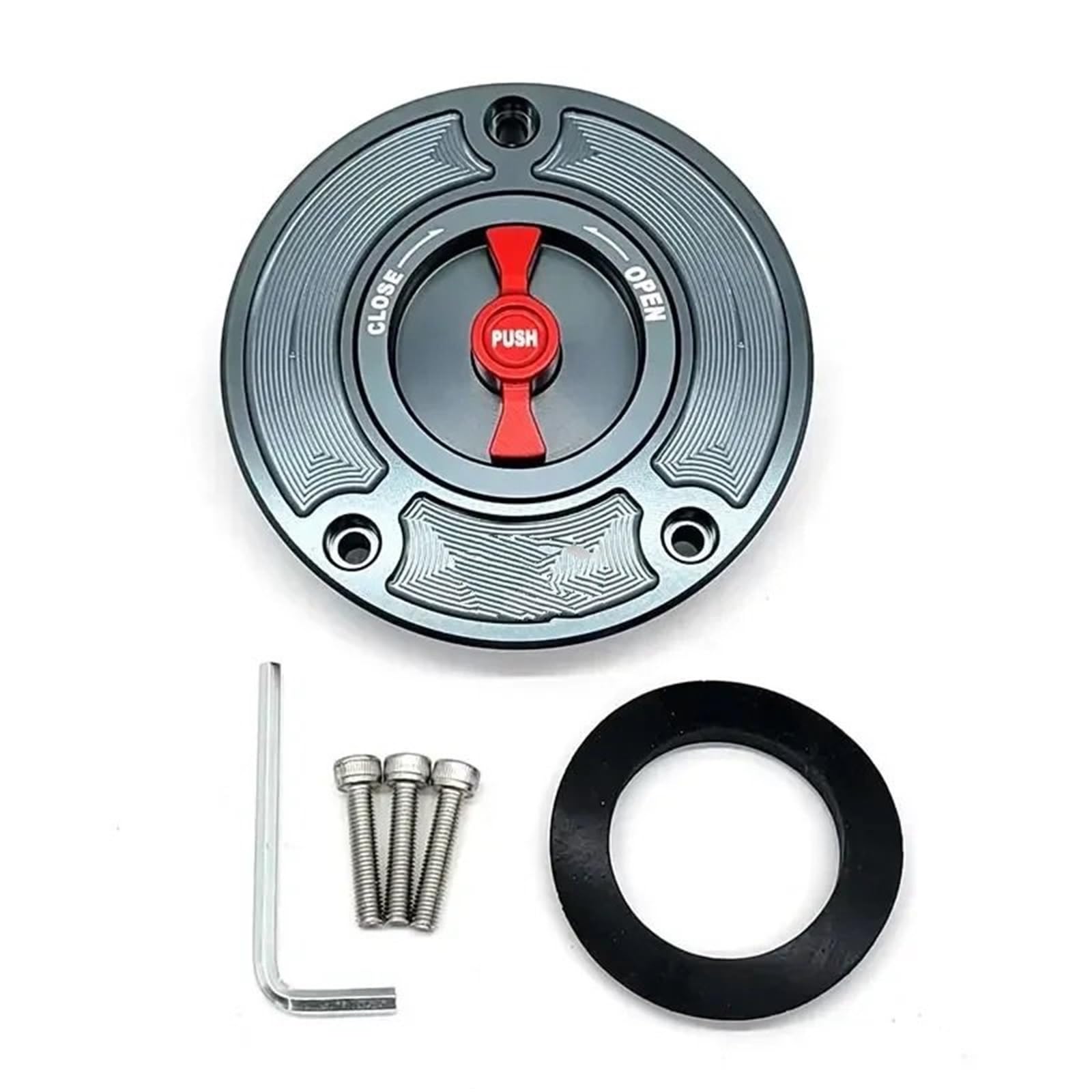 Auto Kraftstofftankdecke Linie Gas Tankdeckel Fit Für Suzuki GSXR600 GSXR750 2004-2020 GSXR GSXR1000 K4 K5 K6 K7 K8 K9 L1/L2 2010-2020(Gray and Red) von CQJJXKYC