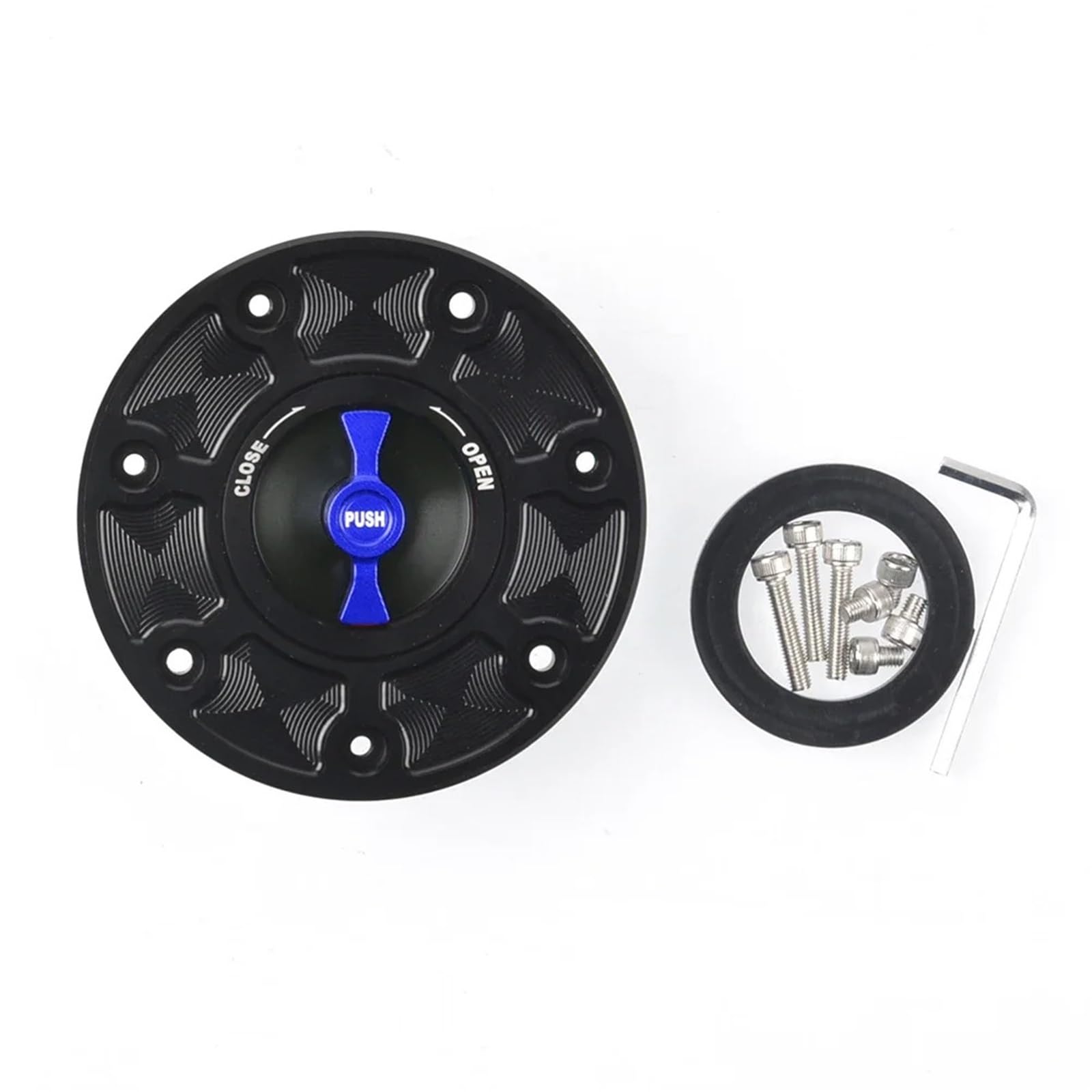Auto Kraftstofftankdecke Linie Öltankabdeckung, Tankdeckel, passend für KTM RC 125 200 Duke 125 Duke 200 Duke 390 RC125 RC200 RC390 2012–2016(Black Blue) von CQJJXKYC