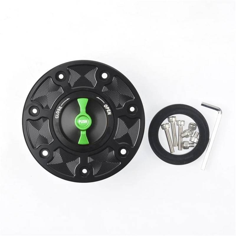 Auto Kraftstofftankdecke Linie Öltankabdeckung, Tankdeckel, passend für KTM RC 125 200 Duke 125 Duke 200 Duke 390 RC125 RC200 RC390 2012–2016(Black Green) von CQJJXKYC