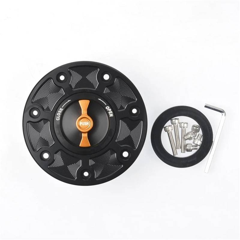 Auto Kraftstofftankdecke Linie Öltankabdeckung, Tankdeckel, passend für KTM RC 125 200 Duke 125 Duke 200 Duke 390 RC125 RC200 RC390 2012–2016(Black Orange) von CQJJXKYC