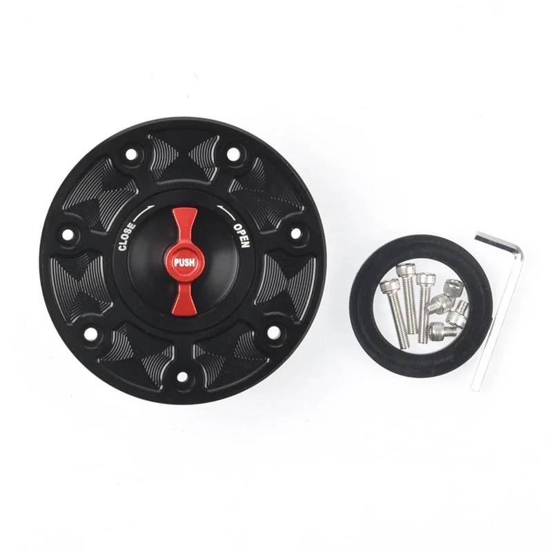 Auto Kraftstofftankdecke Linie Öltankabdeckung, Tankdeckel, passend für KTM RC 125 200 Duke 125 Duke 200 Duke 390 RC125 RC200 RC390 2012–2016(Black Red) von CQJJXKYC